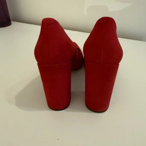 L'INTERVALLE Red Block Heel Pumps - Picture 3 of 5